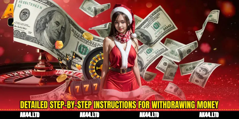 Detailed step-by-step instructions for withdrawing money