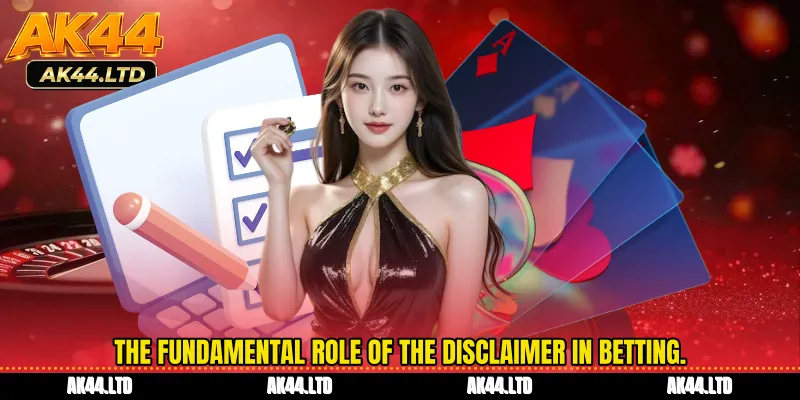 The fundamental role of the Disclaimer in betting