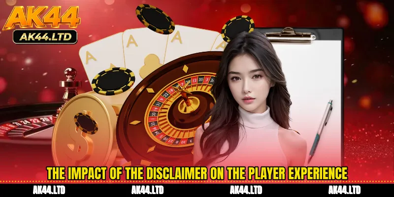 The impact of the Disclaimer on the player experience